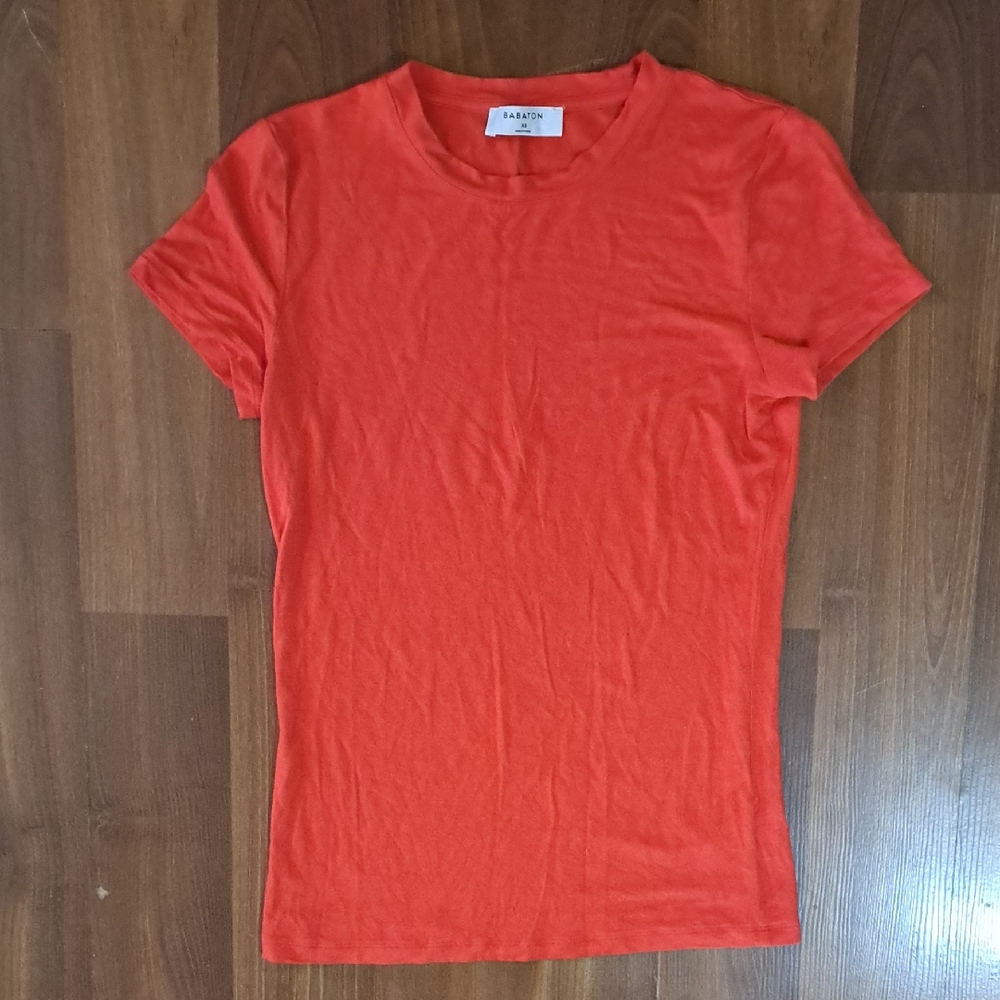 Babaton Bright Red Short Sleeve Tee